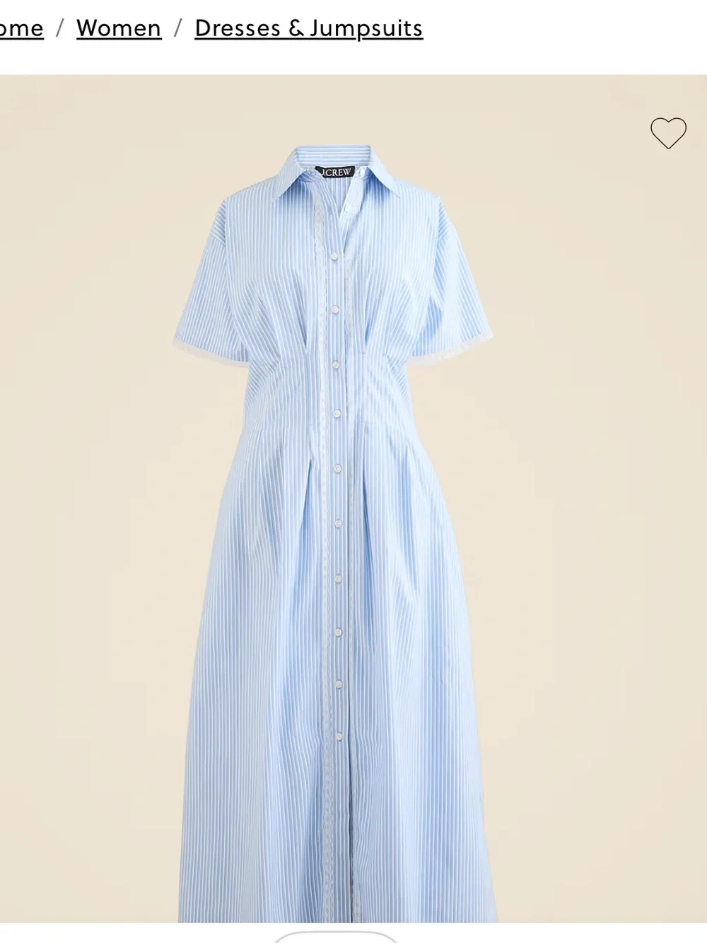 J. Crew Light Blue and White Stripe Maxi Shirtdress size 2 - Picture 1 of 3